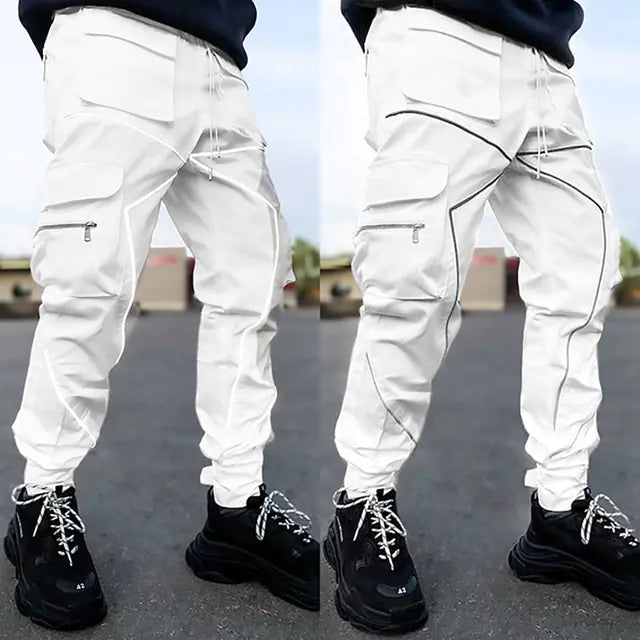 pantalones cargo de hip hop para hombre