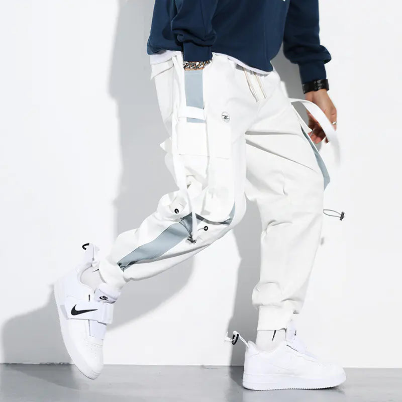 Pantalones deportivos tipo harén con bolsillos para hombre