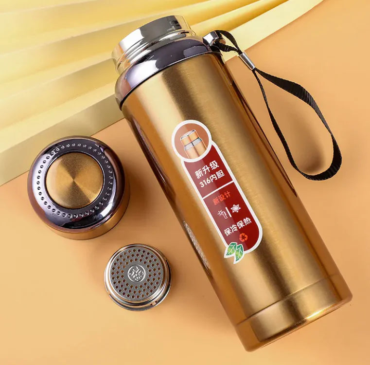 Taza térmica de acero inoxidable con cierre de seguridad