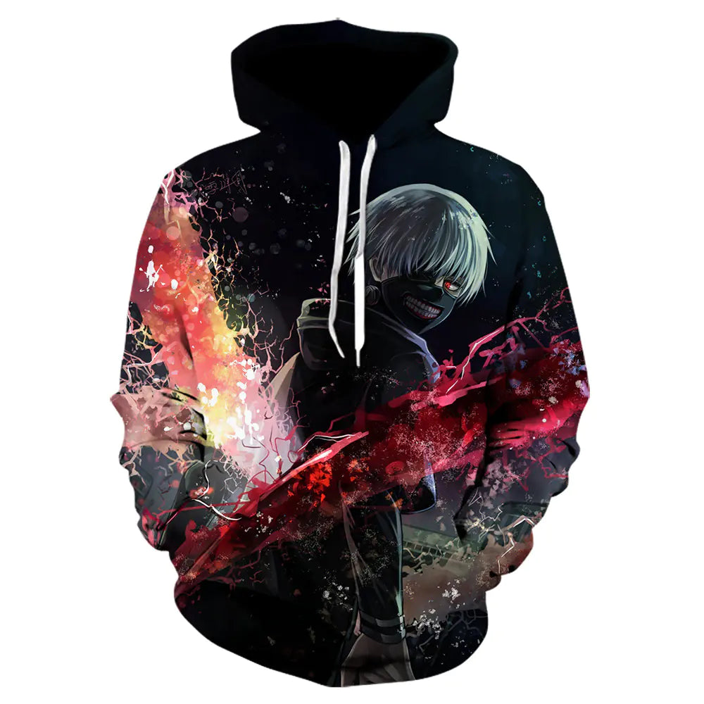 3D Tokyo Ghoul Hoodie for Men
