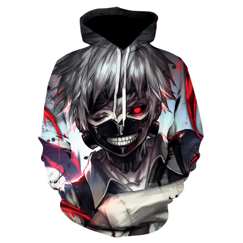 3D Tokyo Ghoul Hoodie for Men