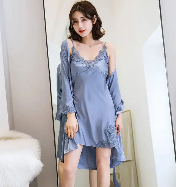 Conjunto de pijama de seda