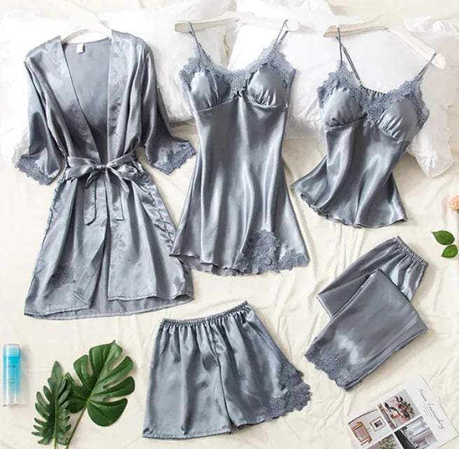 Conjunto de pijama de seda