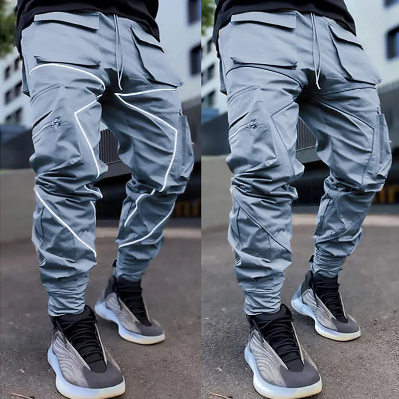 pantalones cargo de hip hop para hombre