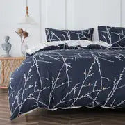 3-Piece Soft Tree Branch Duvet Cover Set for Bedrooms