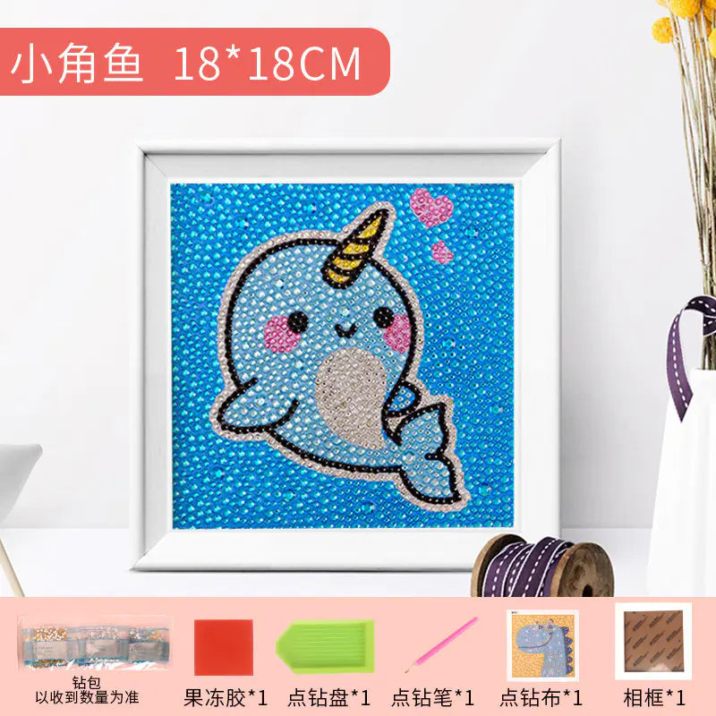 Kit de manualidades de princesas con pintura de diamantes para niños