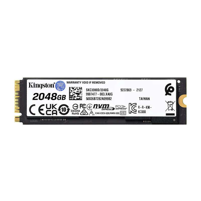 Unidad SSD Kingston KC3000 NV2 M.2 NVMe de 500 GB a 2 TB
