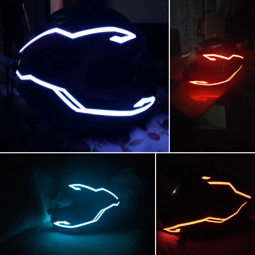Tira de luces LED para casco de motocicleta