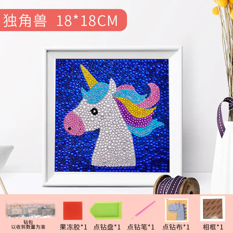 Kit de manualidades de princesas con pintura de diamantes para niños