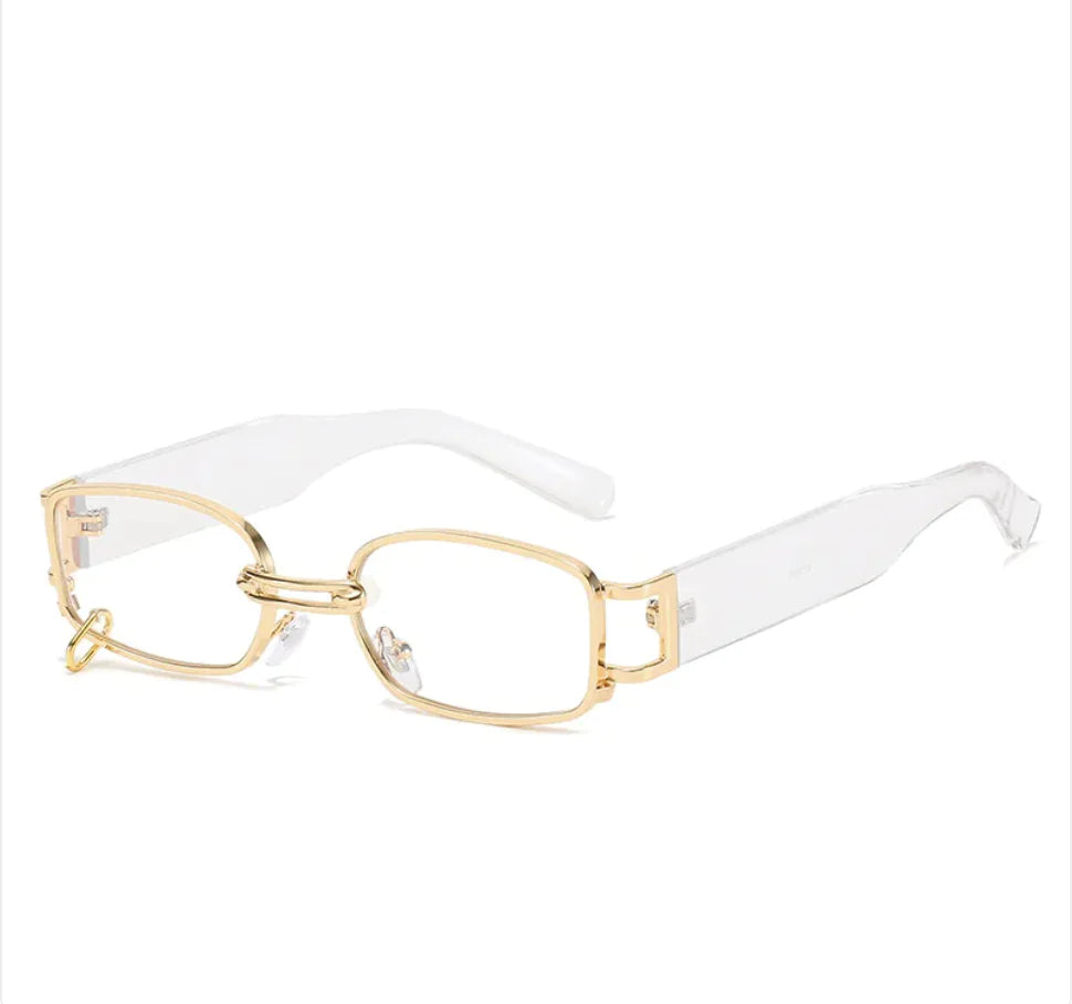 Gafas de sol cuadradas de estilo coreano con diseño de pendientes