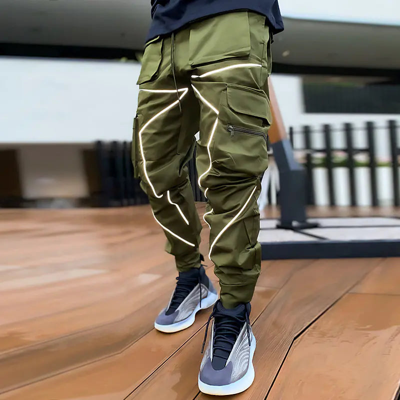 pantalones cargo de hip hop para hombre