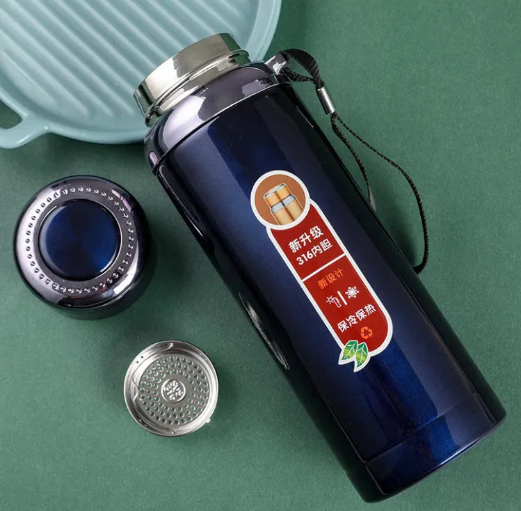 Taza térmica de acero inoxidable con cierre de seguridad