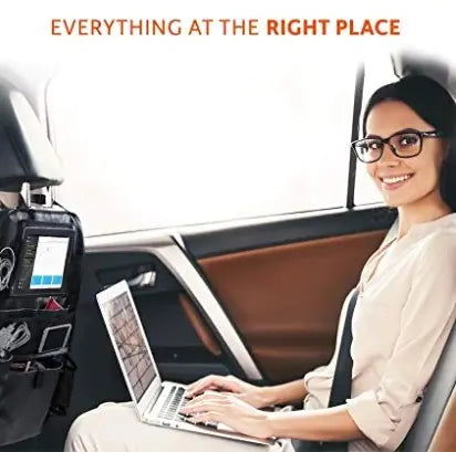 Organizador para asiento trasero de coche con soporte para iPad