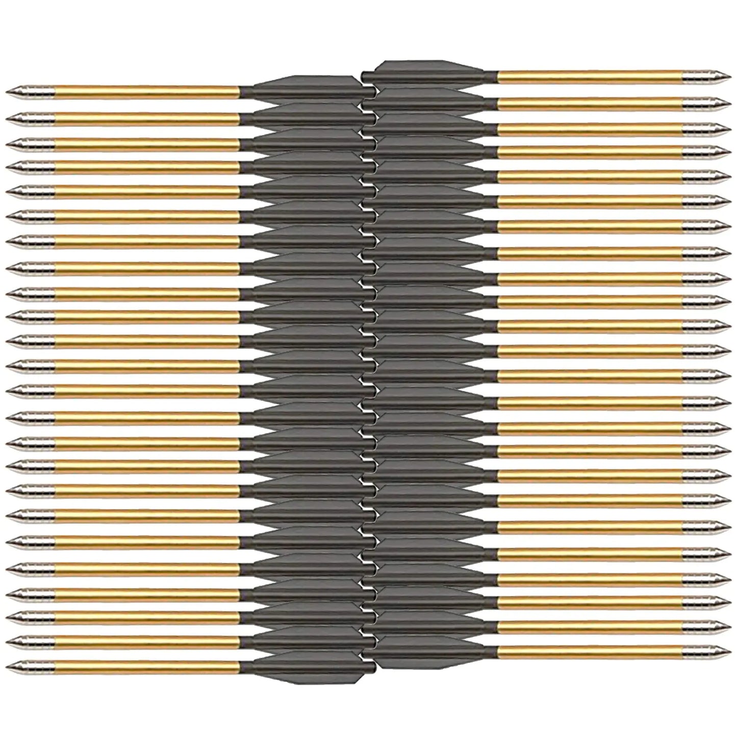 KingsArchery Crossbow Arrows Aluminum (48 Pack) 6 inch Bolts in Black and Gold for Hunting Crossbow Pistol Precision Target Arrow