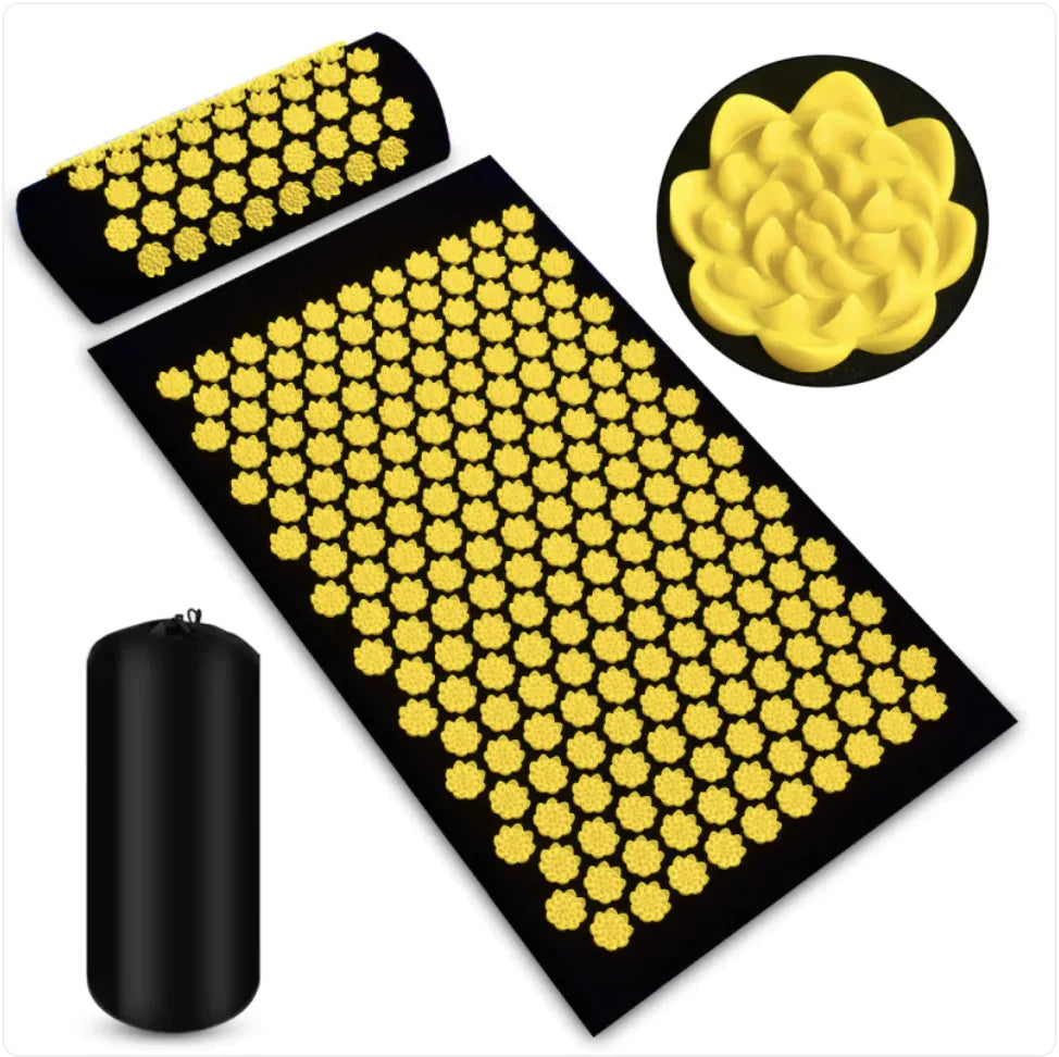 Juego de esterilla y almohada de masaje de acupresión