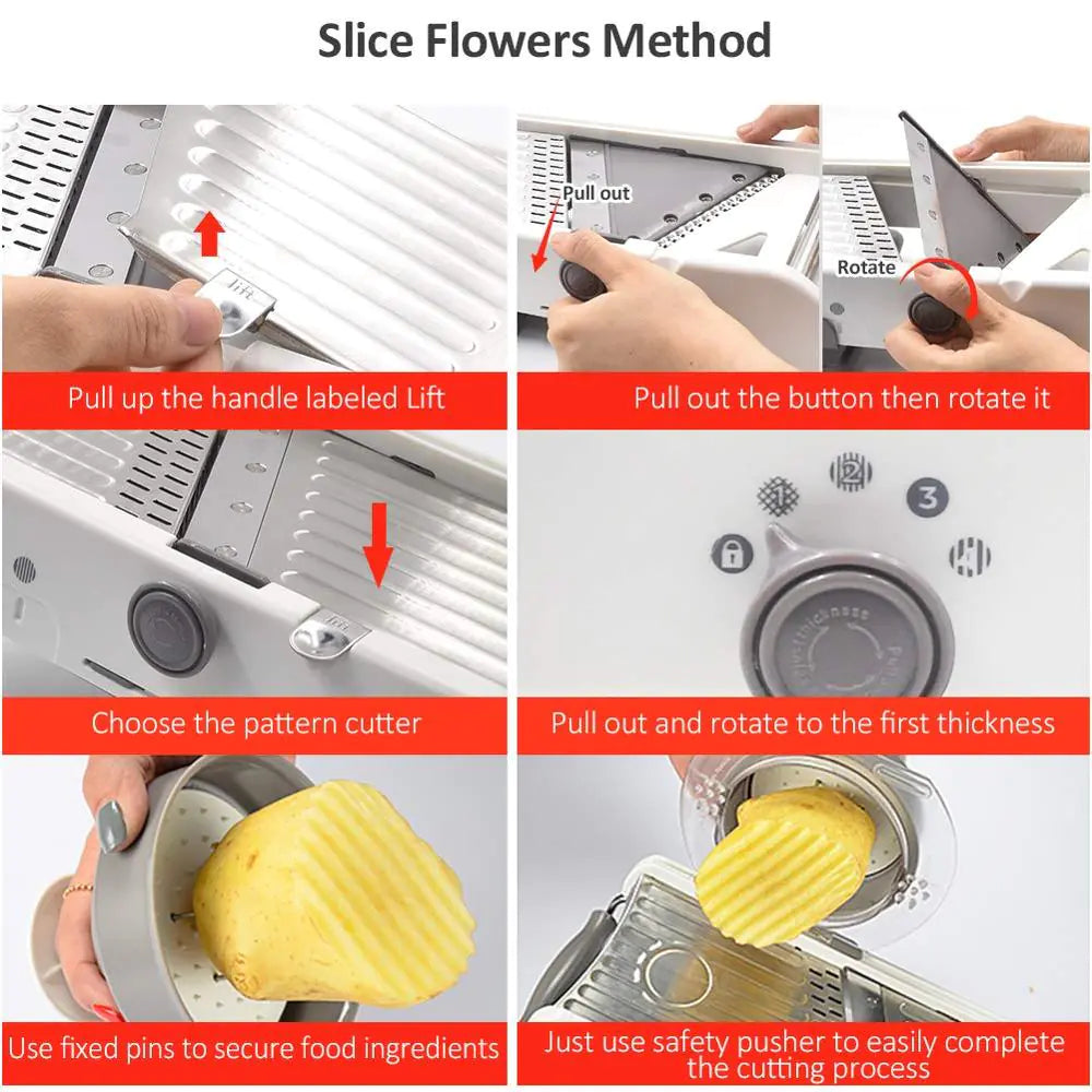 Stainless Steel Multi-Function Vegetable Cutter