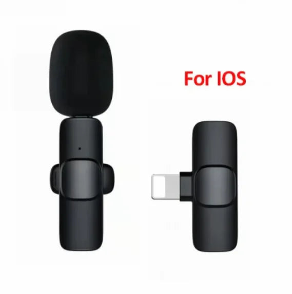 Micrófono de solapa inalámbrico para grabación de audio y video