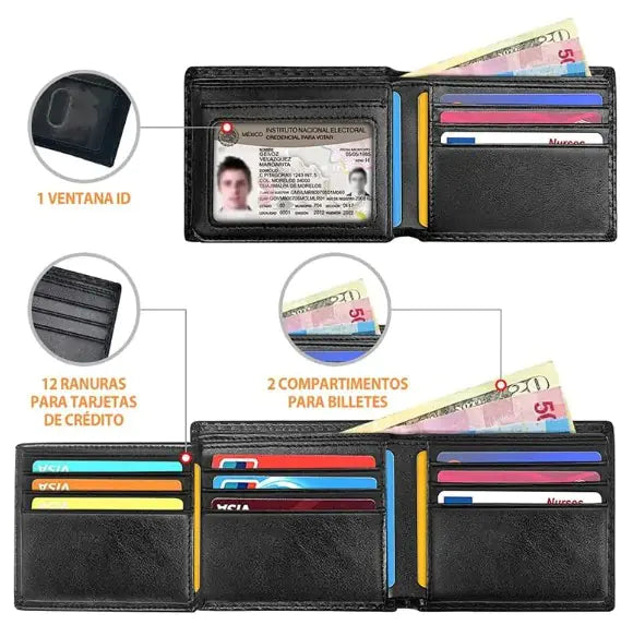 Cartera de fibra de carbono con protección RFID