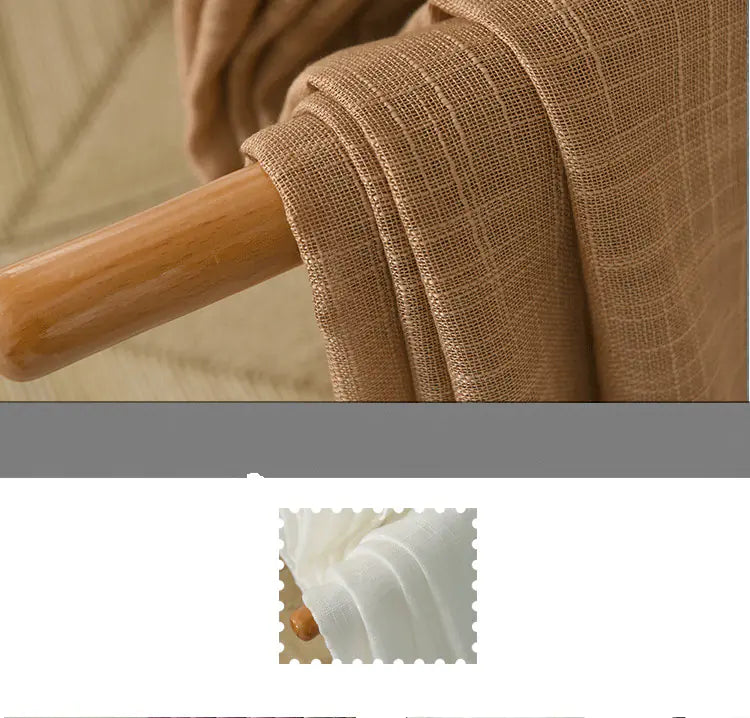 Cortinas transparentes de lino blanco grueso - Diseño moderno