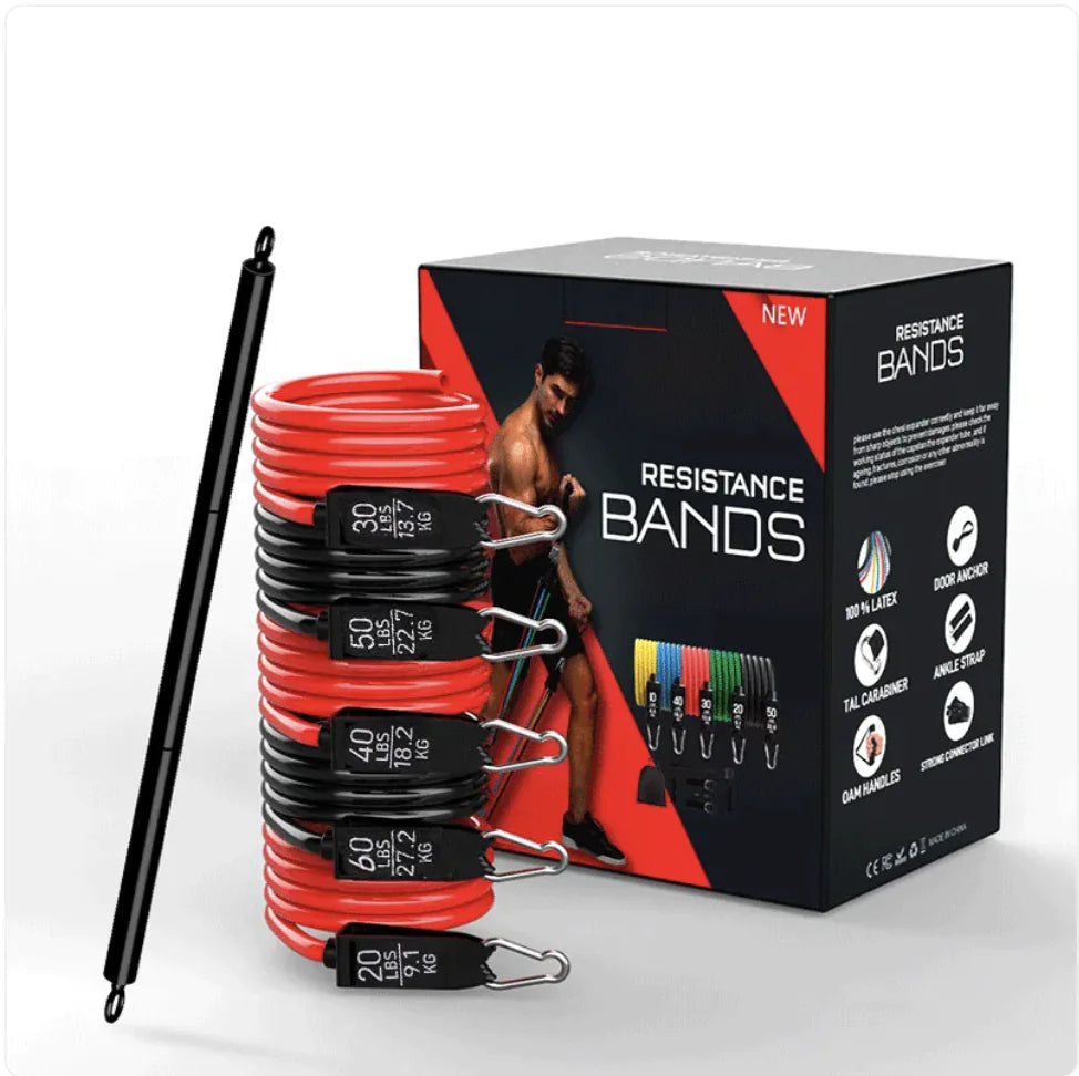 Bandas de resistencia de látex para yoga y estiramientos