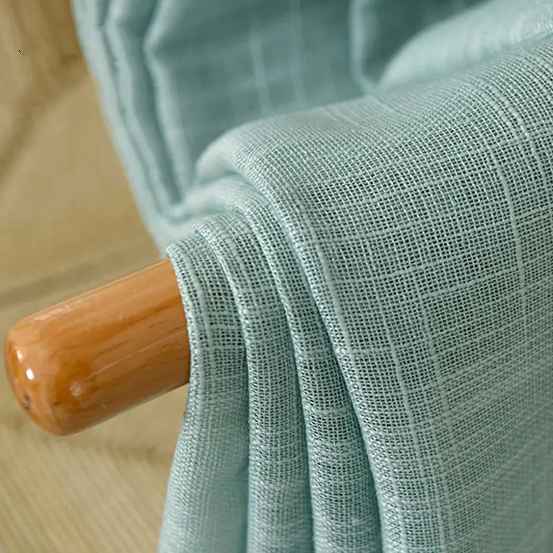 Cortinas transparentes de lino blanco grueso - Diseño moderno