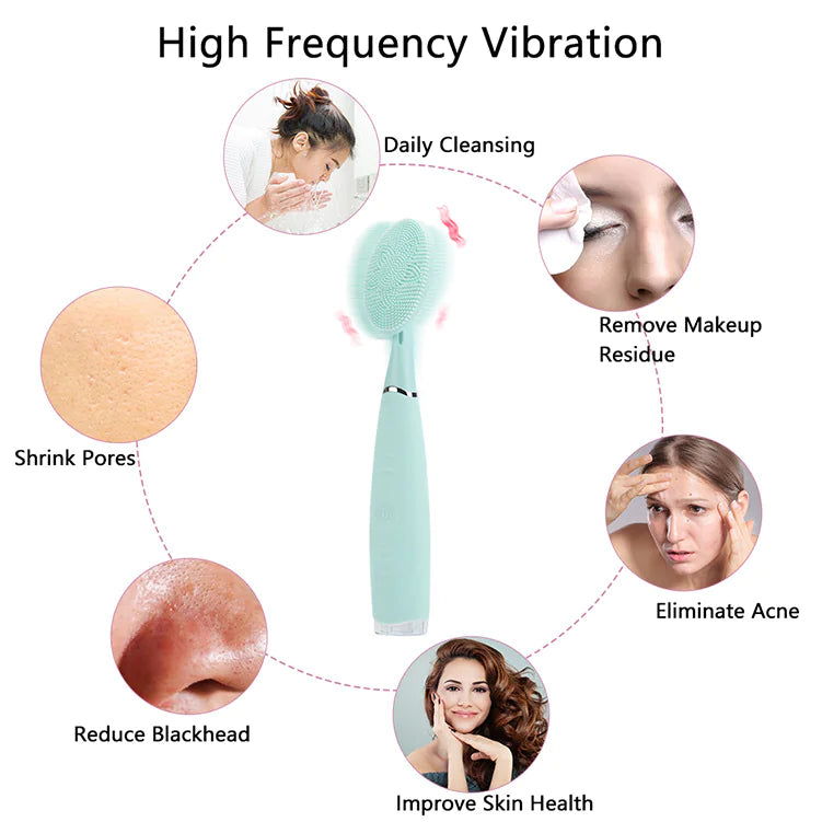 Cepillo eléctrico de limpieza facial