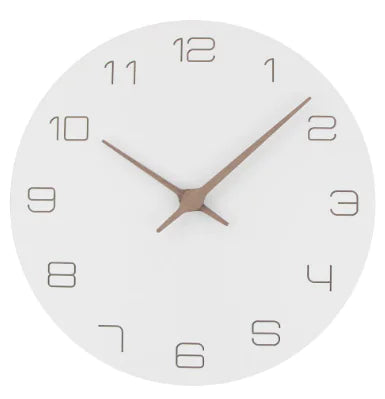 Reloj de pared grabado con láser 3D: diseño creativo minimalista
