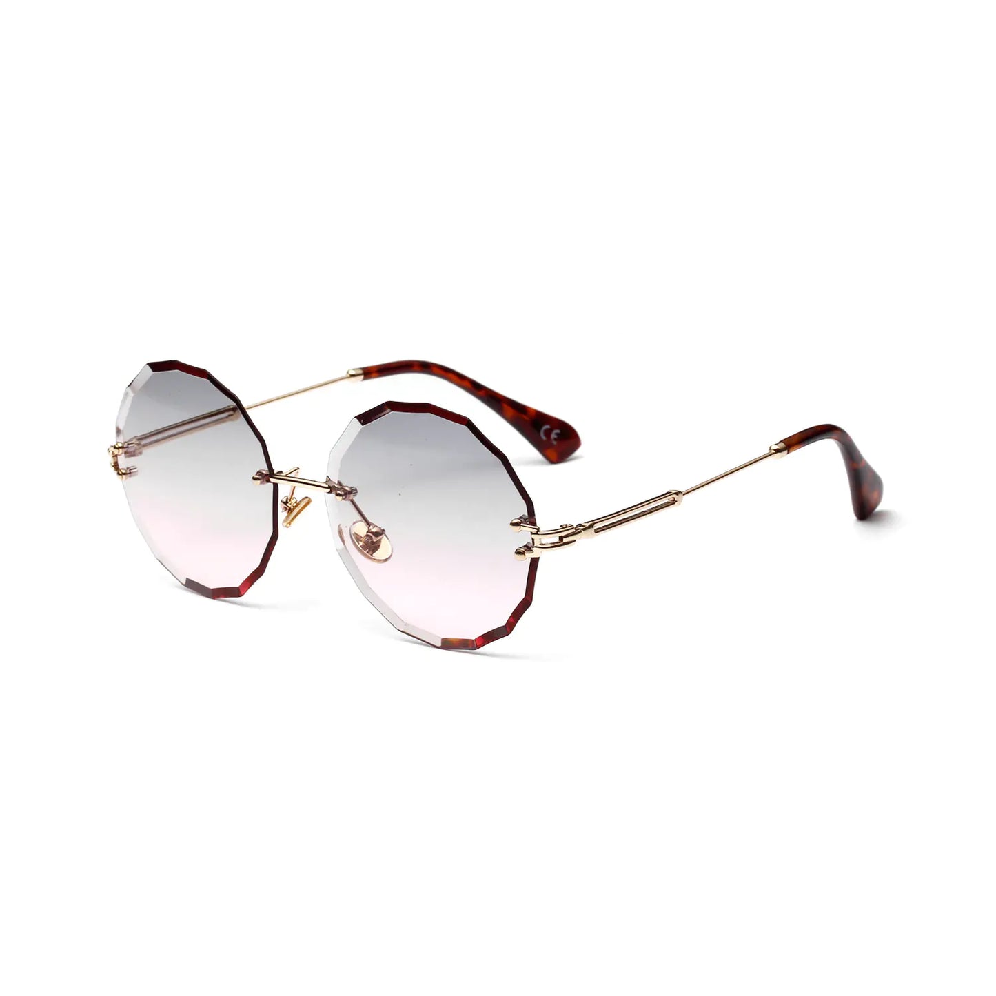 Gafas de sol vintage, con corte de diamante redondo
