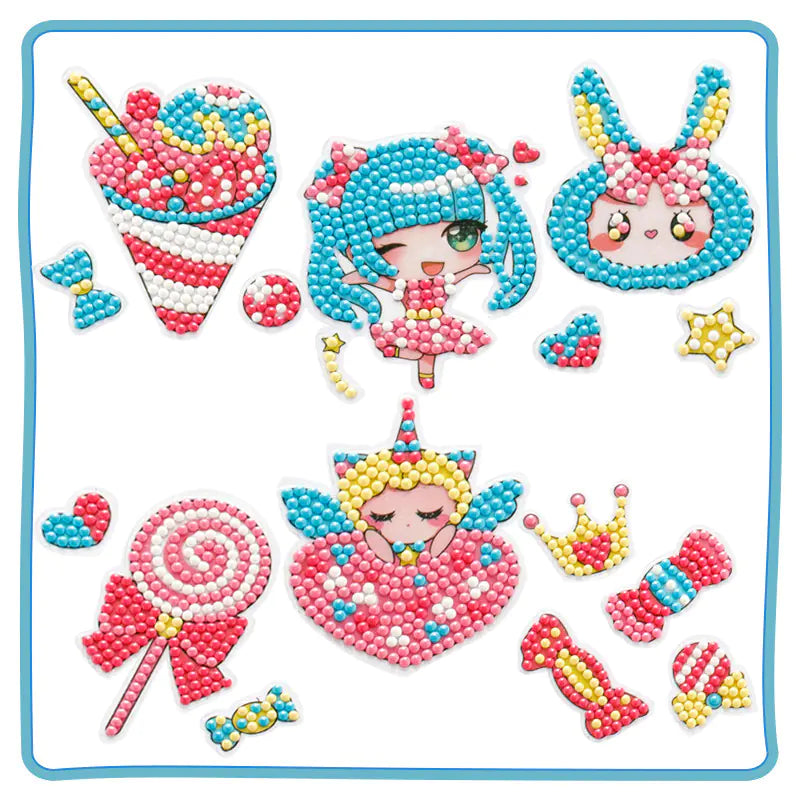 Kit de manualidades de princesas con pintura de diamantes para niños
