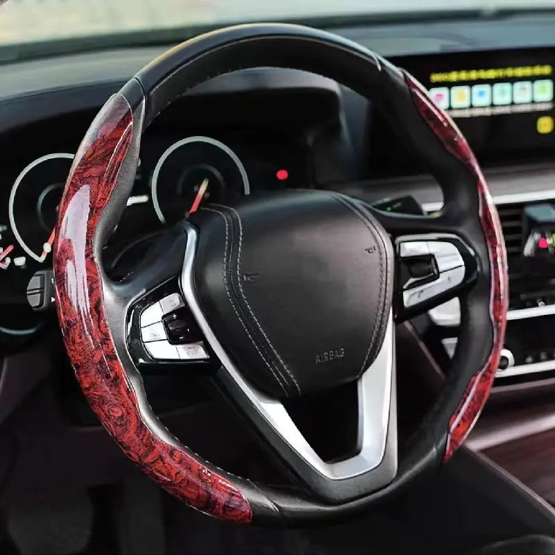 Juego de fundas universales para volante con veta de madera fina
