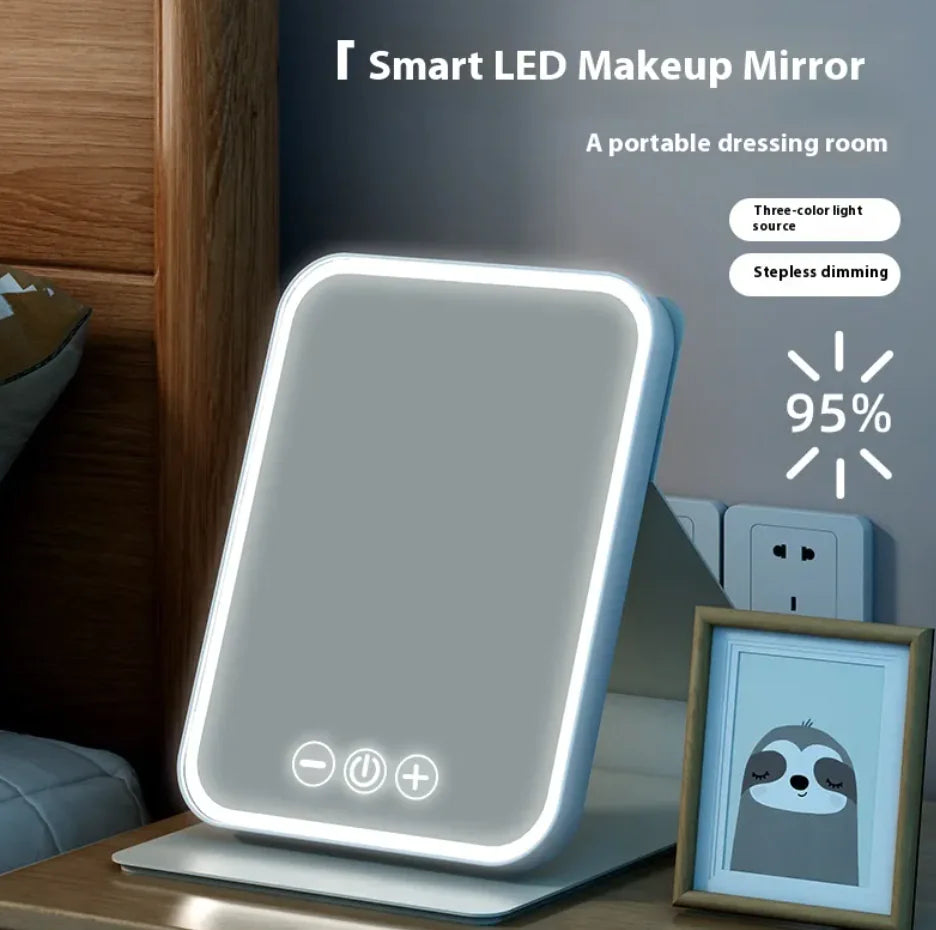 Espejo de maquillaje LED