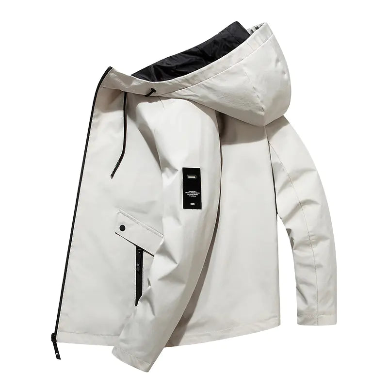 Men's Casual Lightweight Hooded Jacket for Spring/Fall