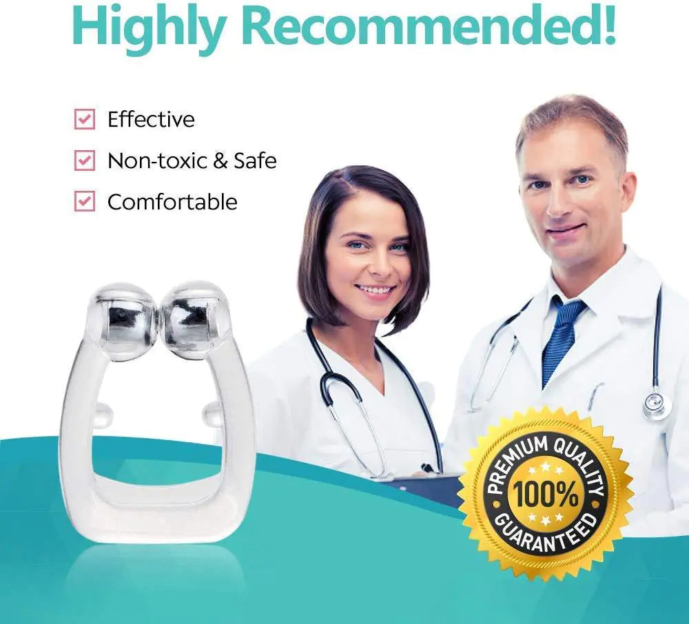Mini dispositivo antirronquidos con pinza nasal de silicona