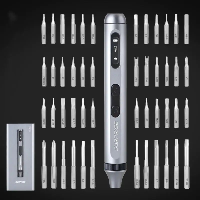 Juego de destornilladores eléctricos recargables portátiles 50 en 1