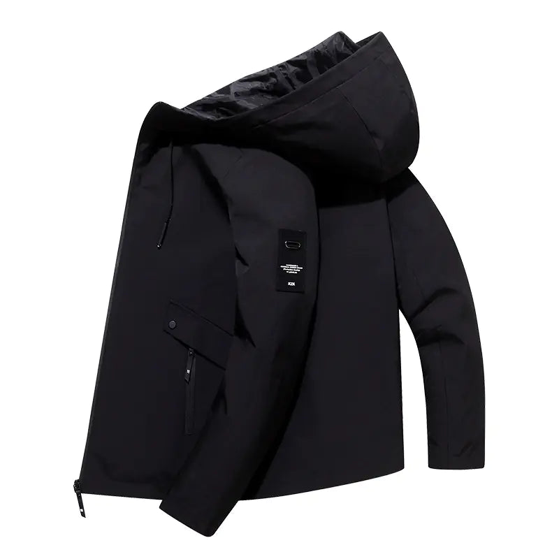 Men's Casual Lightweight Hooded Jacket for Spring/Fall