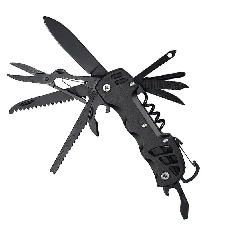 Navaja plegable multifuncional para exteriores y supervivencia