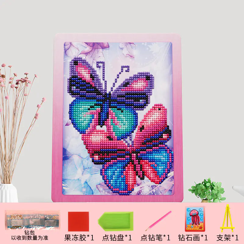 Kit de manualidades de princesas con pintura de diamantes para niños