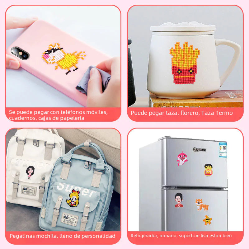 Kit de manualidades de princesas con pintura de diamantes para niños