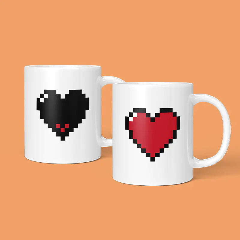 Taza grande de cerámica con forma de consola de juegos que cambia de color