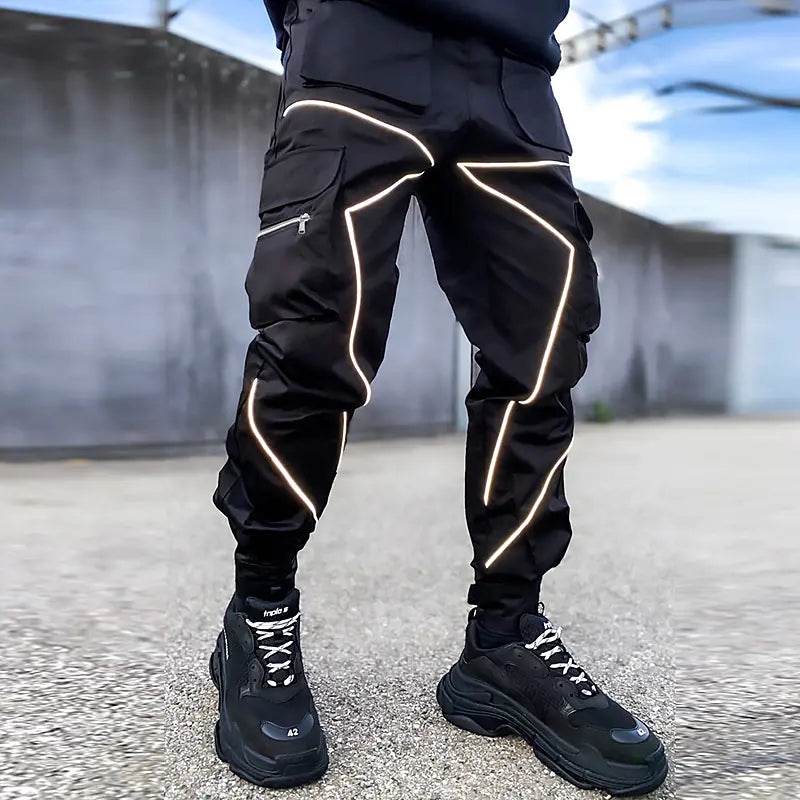 pantalones cargo de hip hop para hombre