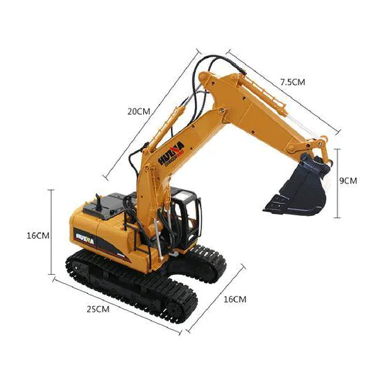 Excavadora RC de 15 canales, vehículo de construcción 2.4G