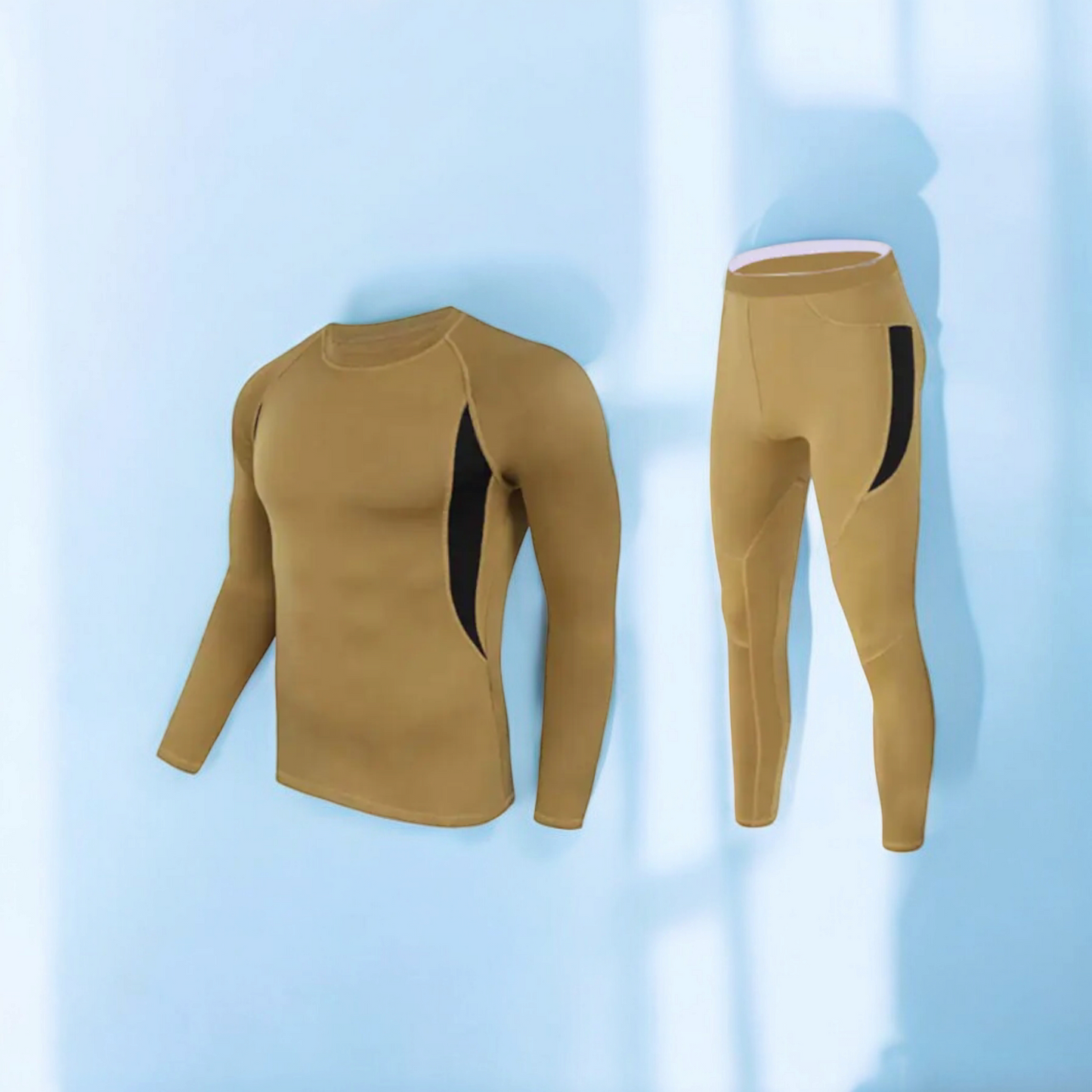 Men's Thermal Cycling Base Layer Set for Fall and Winter