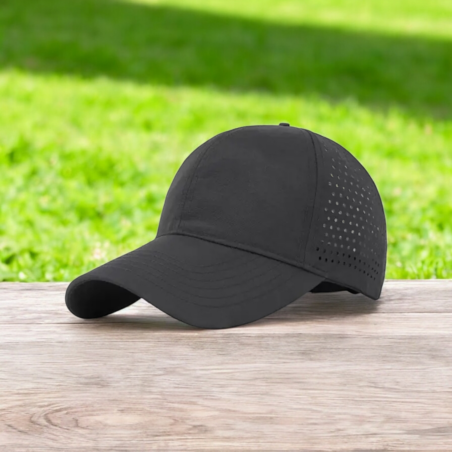 Waterproof Laser-Perforated Baseball Cap with Logo