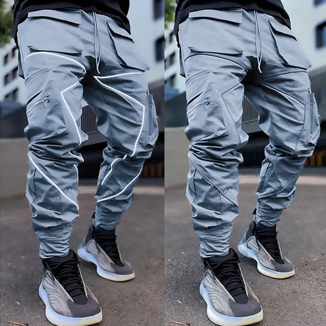 pantalones cargo de hip hop para hombre