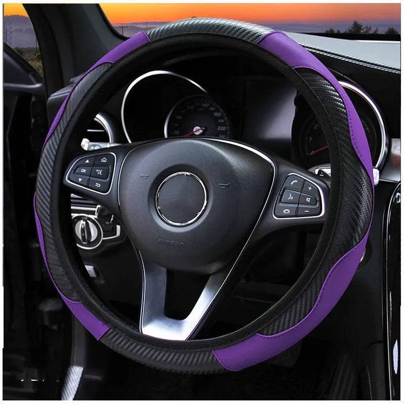 Funda de fibra de carbono para volante de automóviles