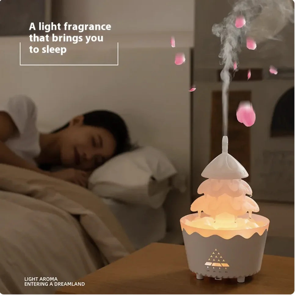 Humidificador difusor de aceites esenciales con control remoto silencioso