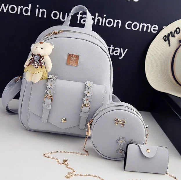 Mochila minimalista con diseño de doble hombro