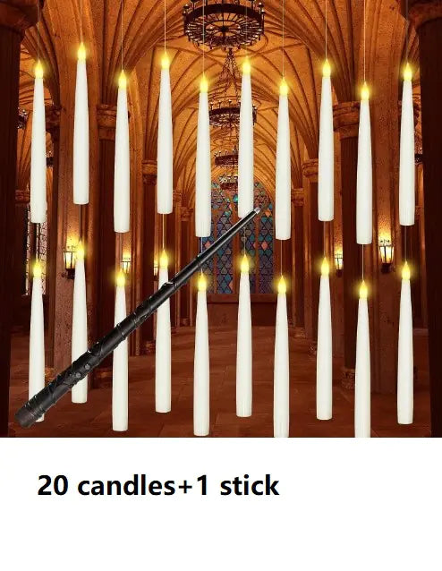 Velas flotantes LED con candelabros