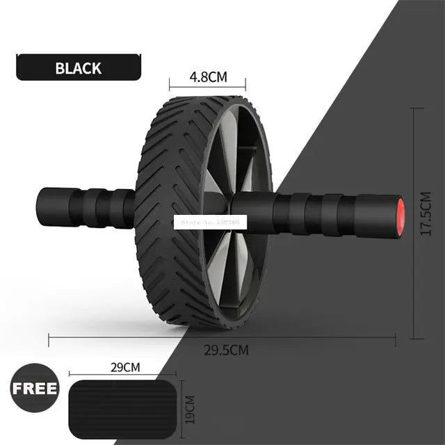 Ab Power Roller with Foam Handle for Indoor Fitness