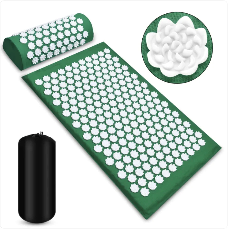 Juego de esterilla y almohada de masaje de acupresión